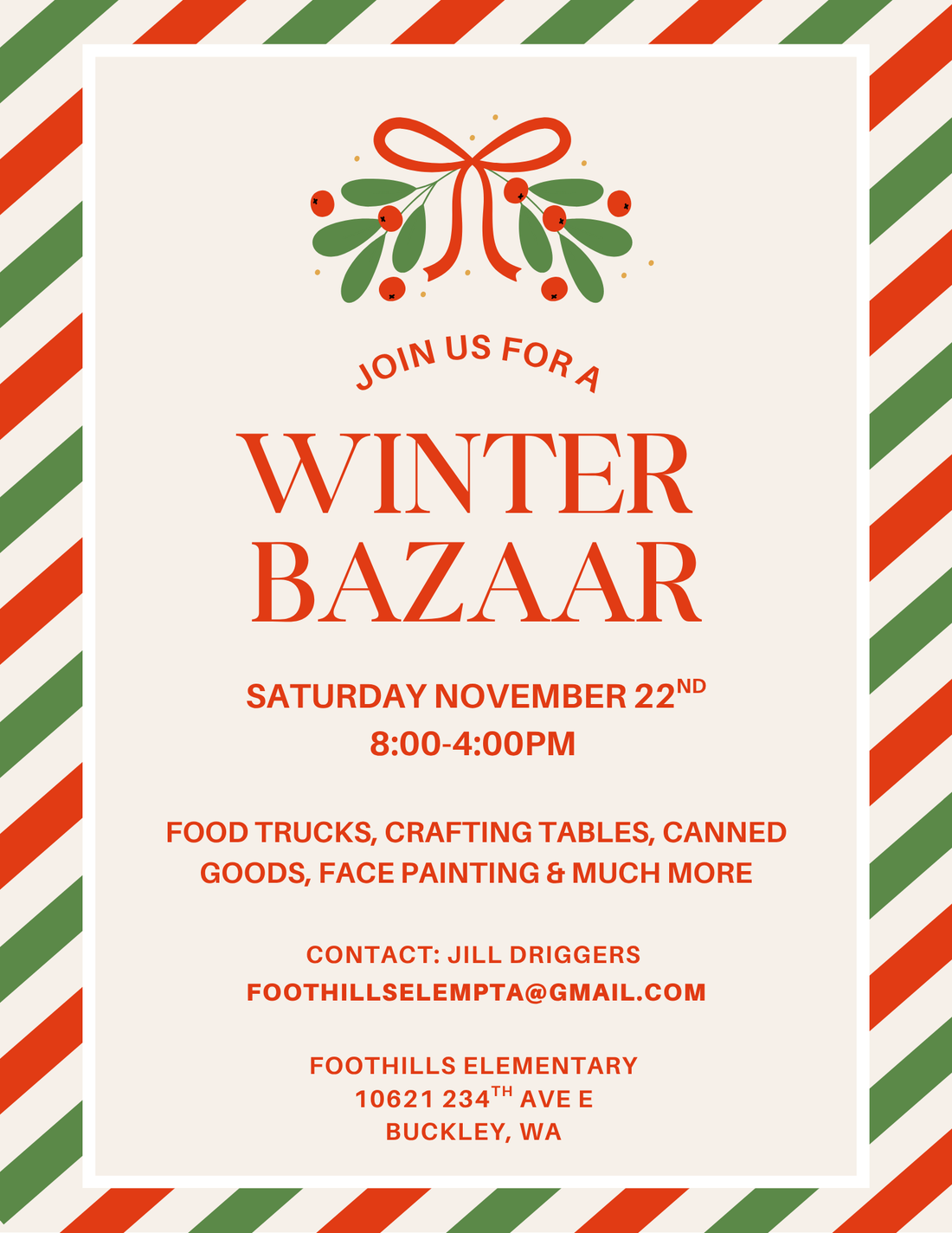 Winter Bazaar at the Foothills Elementary